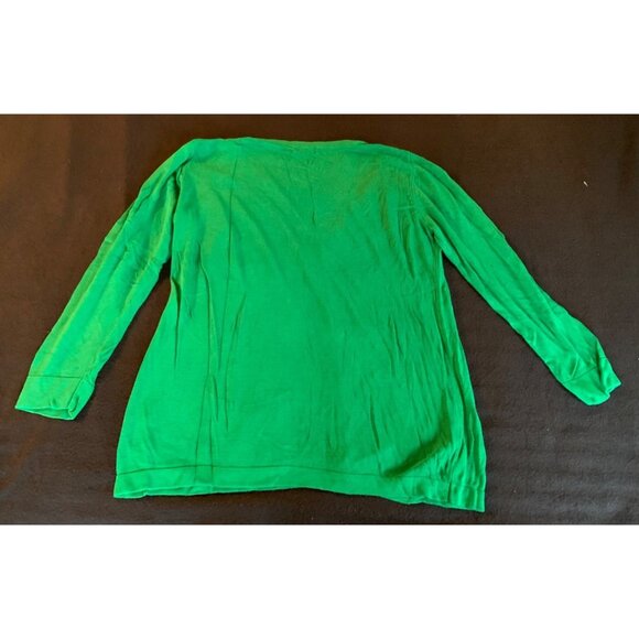 Joseph A Womens Size XLarge Green Cardigan Sweater Rayon with Pockets - Picture 8 of 9